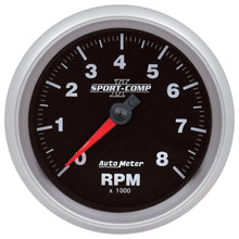 Load image into Gallery viewer, Autometer Sport-Comp II 3-3/8in 8K RPM SPN 190 Tachometer