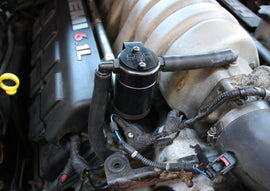 J&L 05-10 Dodge Charger 6.1L Hemi Passenger Side Oil Separator 3.0 - Black Anodized