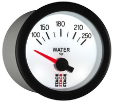 Load image into Gallery viewer, Autometer Stack 52mm 100-250 Deg F 1/8in NPTF Electric Water Temp Gauge - White