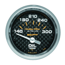 Load image into Gallery viewer, Autometer Carbon Fiber 52mm 140-300 Deg F Electronic Oil Temperature Gauge