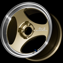Load image into Gallery viewer, Advan ONI2 14x5.0 / +44 Offset / 4-100 / 63mm Bore / Machining &amp; Champagne Gold