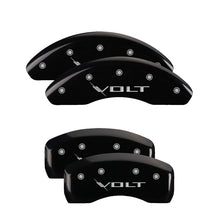 Load image into Gallery viewer, MGP 4 Caliper Covers Engraved Front &amp; Rear Volt Black finish silver ch