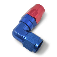 Load image into Gallery viewer, Russell Performance -10 AN Red/Blue 90 Degree Forged Aluminum Swivel Hose End