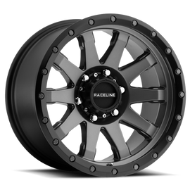 Raceline 934G Clutch 20x10in / 5x127 BP / -19mm Offset / 78.1mm Bore - Gunmetal Wheel