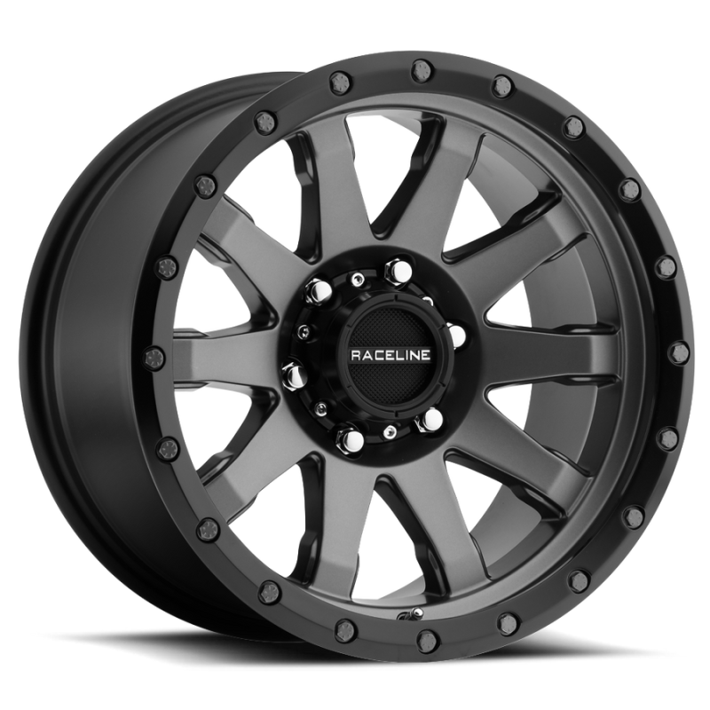 Raceline 934G Clutch 17x8.5in / 6x139.7 BP / 18mm Offset / 106.1mm Bore - Gunmetal Wheel