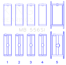 Load image into Gallery viewer, King Engine Bearings Chevrolet 396/400/427/502 (Undersize 0.40in) SI-Series Main Bearing Set