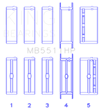 King Engine Bearings GM 326/350/389/400 w/ 3in Main (Size .020) Main Bearing Set