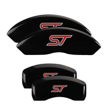 Load image into Gallery viewer, MGP Front set 2 Caliper Covers Engraved Front MGP Black finish silver ch