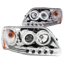 Load image into Gallery viewer, ANZO 1997.5-2003 Ford F-150 Projector Headlights w/ Halo Chrome 1pc