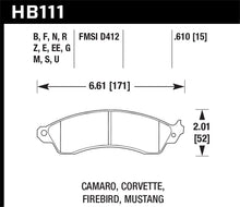 Load image into Gallery viewer, Hawk 94-04 Mustang Cobra / 88-95 Corvette 5.7L / 88-92 Camaro w/ Hvy Duty Brakes DTC-60 Race Brake P