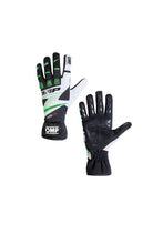 Load image into Gallery viewer, OMP KS-3 Gloves Black/W/Green - Size L