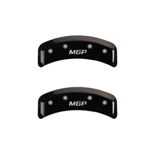 Load image into Gallery viewer, MGP 4 Caliper Covers Engraved Front &amp; Rear MGP Black Finish Silver Char 1988 Chevrolet Corvette