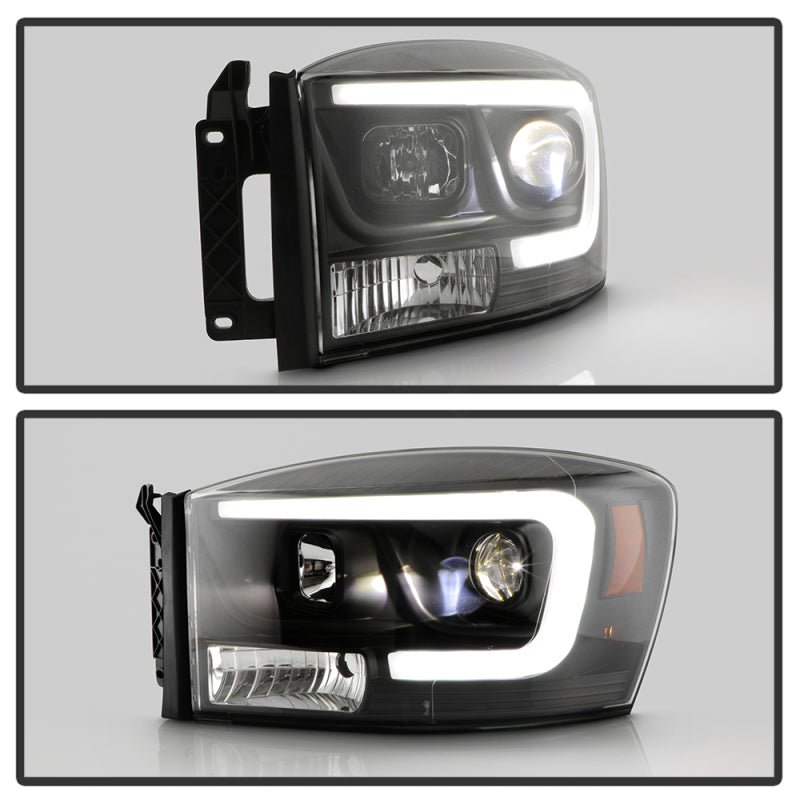 Spyder 06-08 Dodge Ram 1500 LED Headlights - Black PRO-YD-DR06PL-BK