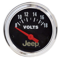 Load image into Gallery viewer, Autometer Jeep 52mm 8-18 Volts Short Sweep Electronic Voltmeter Gauge