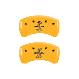 MGP Rear set 2 Caliper Covers Engraved Rear Tiffany Snake Yellow finish black ch