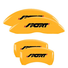 Load image into Gallery viewer, MGP 4 Caliper Covers Engraved Front &amp; Rear No bolts/Sport Yellow finish black ch