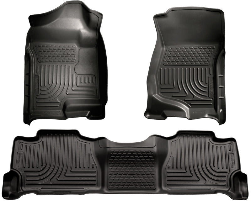 Husky Liners 07-13 GM Escalade/Suburban/Yukon WeatherBeater Black Front & 2nd Seat Floor Liners