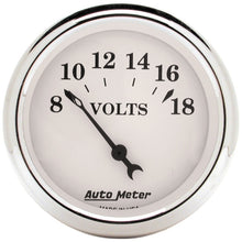 Load image into Gallery viewer, AutoMeter Gauge Voltmeter 2-1/16in. 18V Elec Old Tyme White