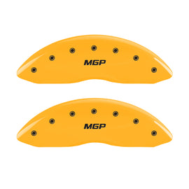 MGP 2 Caliper Covers Engraved Front MGP Yellow Finish Black Characters 2005 Toyota Tundra