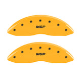 MGP 4 Caliper Covers Engraved Front & Rear MGP Yellow Finish Black Char 2006 Toyota Highlander