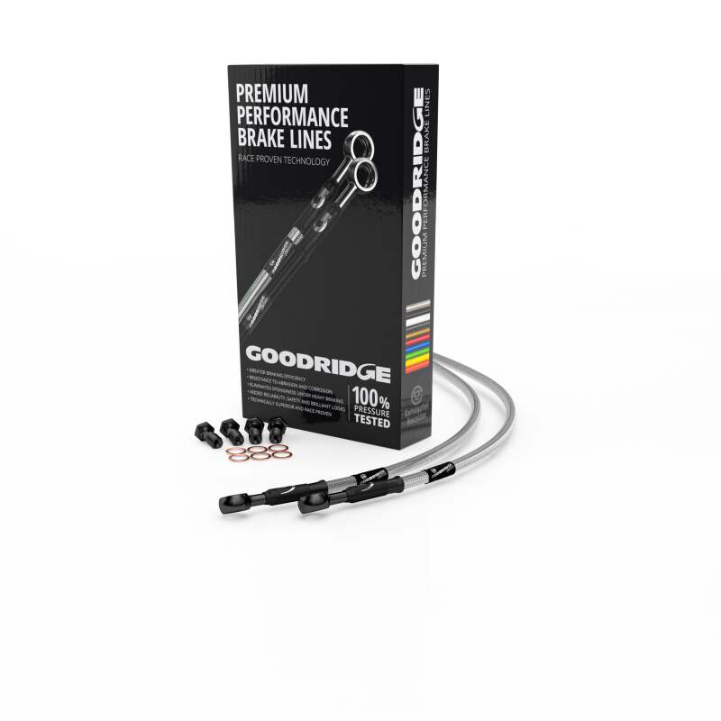 Goodridge 16-20 Harley-Davidson XG500/XG750 (w/o ABS) Clear Front Brake Line w/Black Fitting