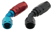 Load image into Gallery viewer, Fragola -12AN Fem x -16AN Hose 45 Degree Expanding Hose End - Blue/Red