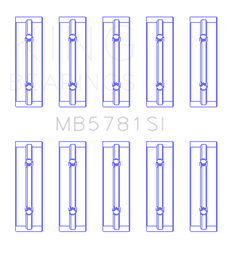 King Engine Bearings Nissan Mr18DE/Mr20DE Renault M4R 700/01/04 (Size +0.50mm) Main Bearing Set