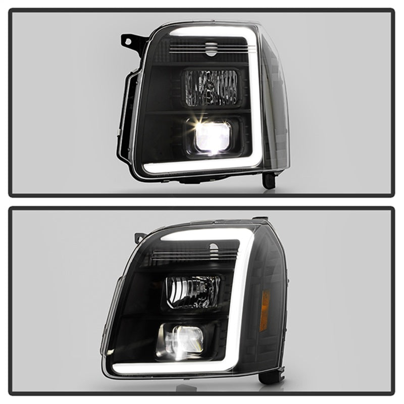 Spyder 07-14 GMC Yukon High-Power LED Headlights - Black (PRO-YD-GY07V2PL-BK)