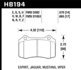 Hawk 00-05 Ferrari 360 3.6L DTC-60 Race Front Brake Pads