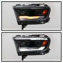 Load image into Gallery viewer, Spyder Dodge Ram 19-20 Halogen Model Projector Headlights Chrome PRO-YD-DR19HALSI-SEQ-BK