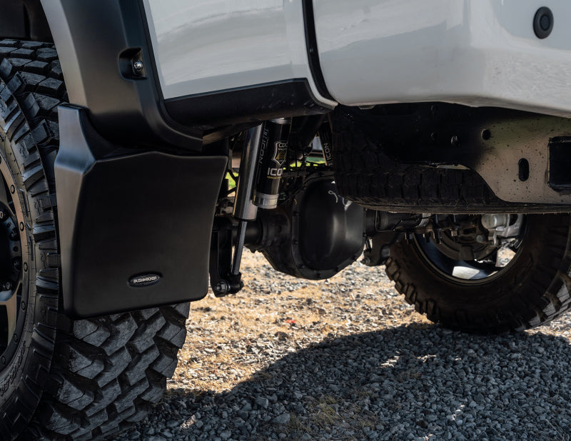 Bushwacker 17-20 Ford F-250/F-350 Trail Armor Rear Mud Flaps (Fits Pocket Style Flares)