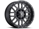 ICON Alpha 20x9 6x135 16mm Offset 5.625in BS 87.1mm Bore Satin Black/Milled Windows Wheel