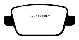 EBC 07-12 Land Rover LR2 3.2 Greenstuff Rear Brake Pads