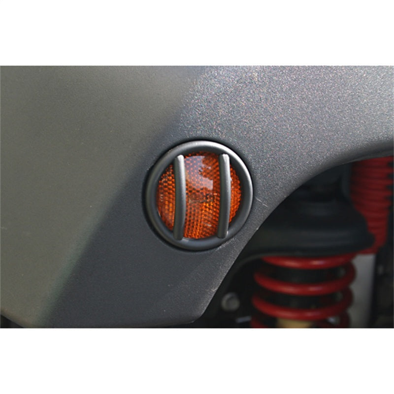 Rugged Ridge 07-18 Jeep Wrangler JK Black Side Marker Light Euro Guards