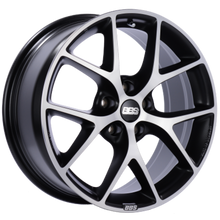 Load image into Gallery viewer, BBS SR 19x8.5 5x114.3 ET35 Satin Black Diamond Cut Face Wheel -82mm PFS/Clip Required