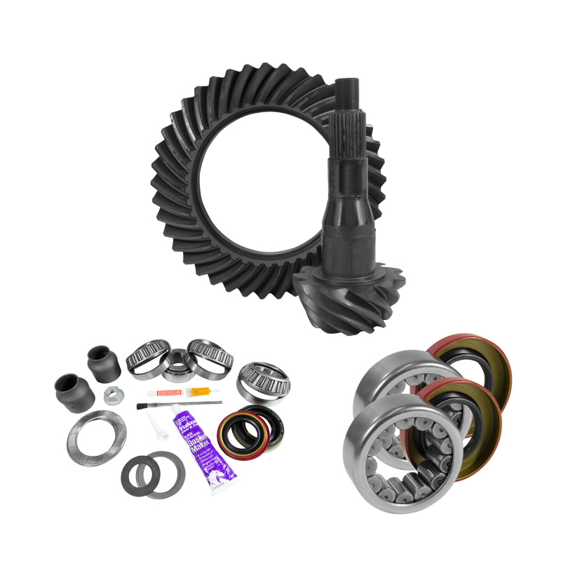 Yukon 9.75in Ford 3.73 Rear Ring & Pinion Install Kit 2.99in OD Axle Bearings and Seals