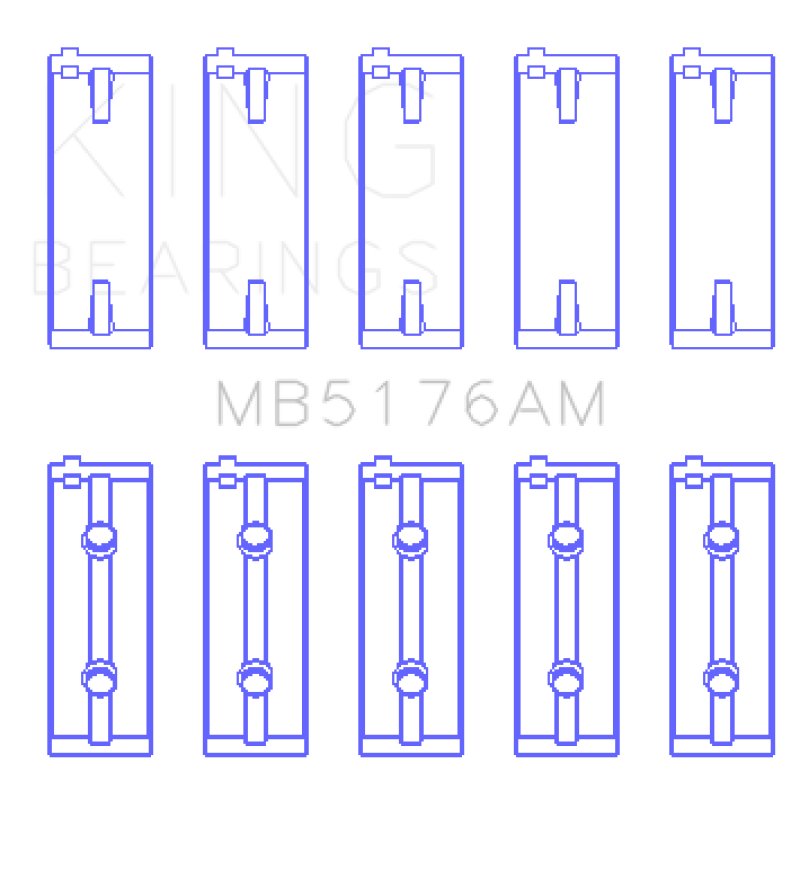 King Engine Bearings Mitsubishi 4G93 SOHC (Size STD) Main Bearing Set