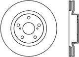 StopTech Power Slot 07-13 Lexus ES250/300/330/350 / 11-13 Scion tC Slotted Right Fr CRYO-STOP Rotor