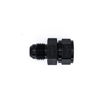 Load image into Gallery viewer, DeatschWerks 6AN Male Flare to Fuel Pump Outlet Barb Adapter - Anodized Matte Black