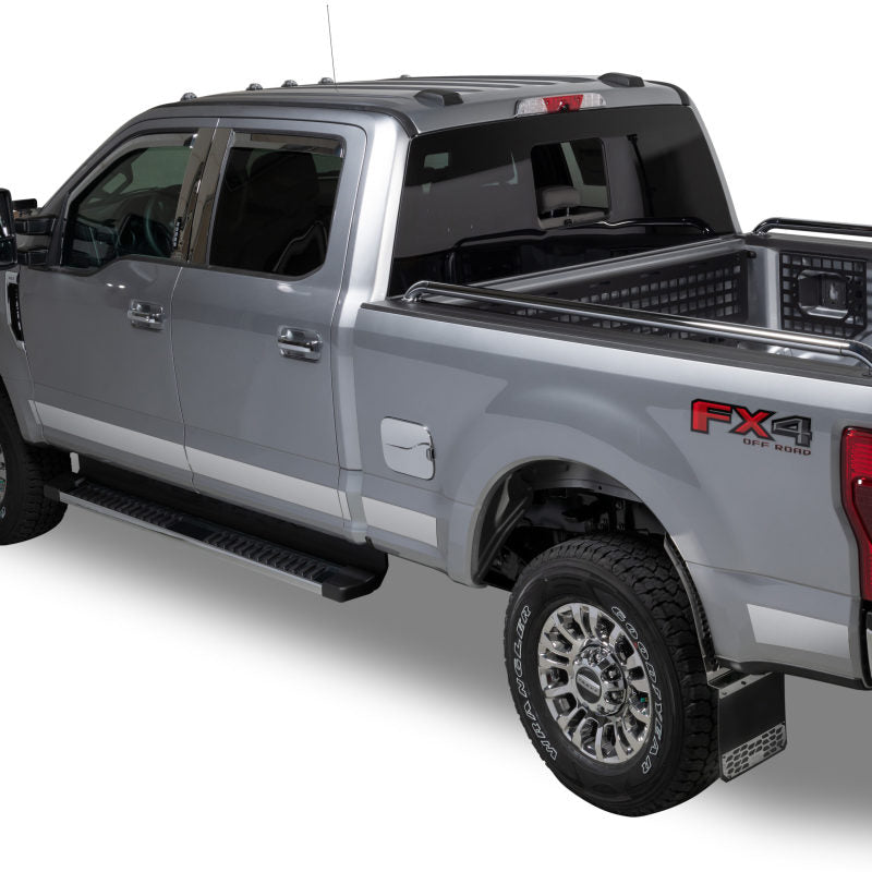 Putco 17-20 Ford SuperDuty Super Cab 8ft Box - 12pcs - 4.25in Wide SS Rocker Panels