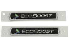 Load image into Gallery viewer, Ford Racing Black/Silver EcoBoost Emblem 3-1/2in x 9/16in - Set of 2