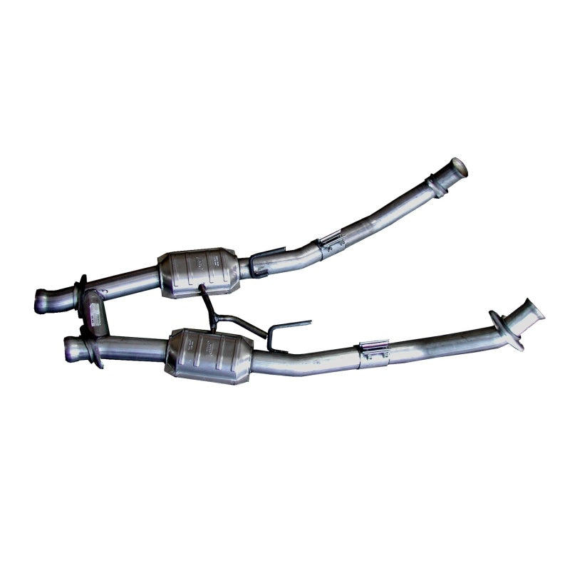 BBK 86-93 Mustang 5.0 High Flow H Pipe With Catalytic Converters - 2-1/2