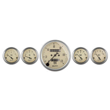 Load image into Gallery viewer, AutoMeter Gauge Kit 5 Pc. 3-1/8in. &amp; 2-1/16in. Mech. Speedometer Antique Beige