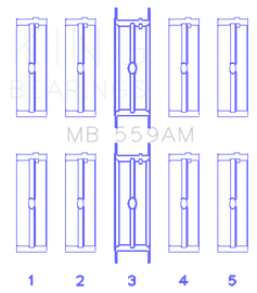 King Engine Bearings Ford 330/352/360/390/410/428 Engine Main Bearing Set