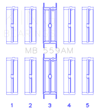 King Engine Bearings Ford 330/352/360/390/410/428 Engine (Size 040) Main Bearing Set