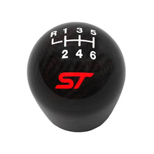 Load image into Gallery viewer, Ford Racing 13-17 Focus ST Black Carbon Fiber 6 Speed Shift Knob