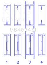 Load image into Gallery viewer, King Engine Bearings Ford 232 (Size 0.25) Main Bearing Set