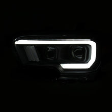 Load image into Gallery viewer, ANZO 2016-2017 Toyota Tacoma Projector Headlights w/ Plank Style Switchback Black w/ Amber