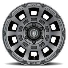 Load image into Gallery viewer, ICON Thrust 17x8.5 6x5.5 25mm Offset 5.75in BS 95.1mm Bore Smoked Satin Black Wheel