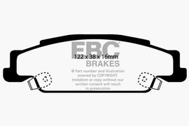 EBC 02-05 Cadillac CTS 2.6 Redstuff Rear Brake Pads